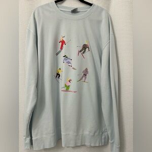 Living Fully Co. by Mallory Ervin - Tis the Skison Light Blue Graphic Sweatshirt